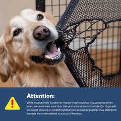 QUIBBLICK dog crate mesh windows promote airflow and comfort.