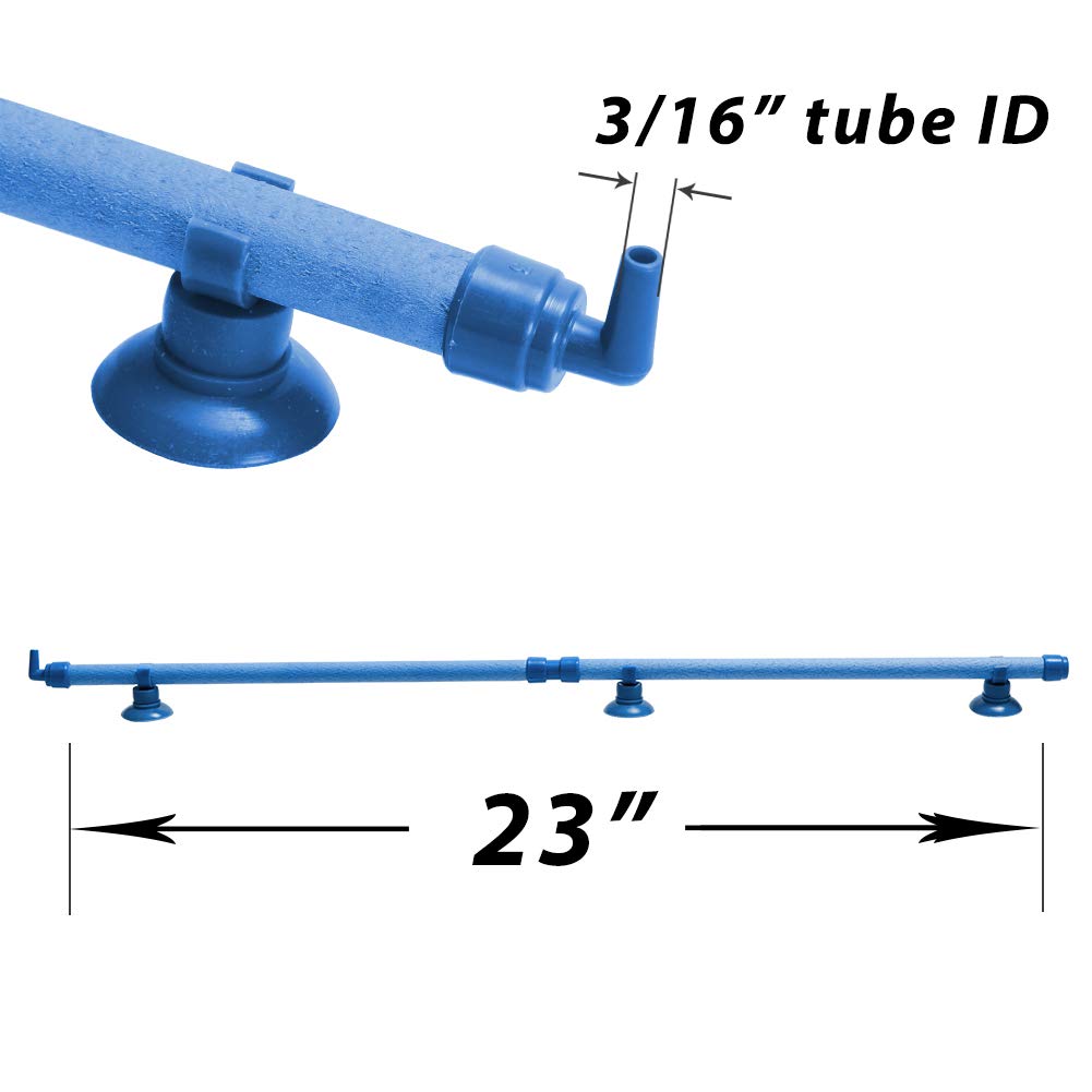 Quickun bubble wall tube setup showing even airflow in tank