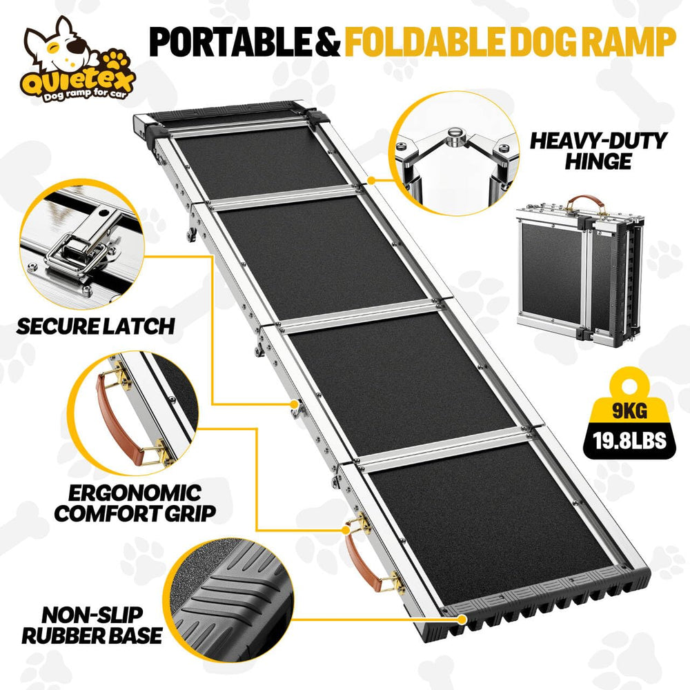 QUIETEX dog ramp supports up to 330 lb for heavy dogs