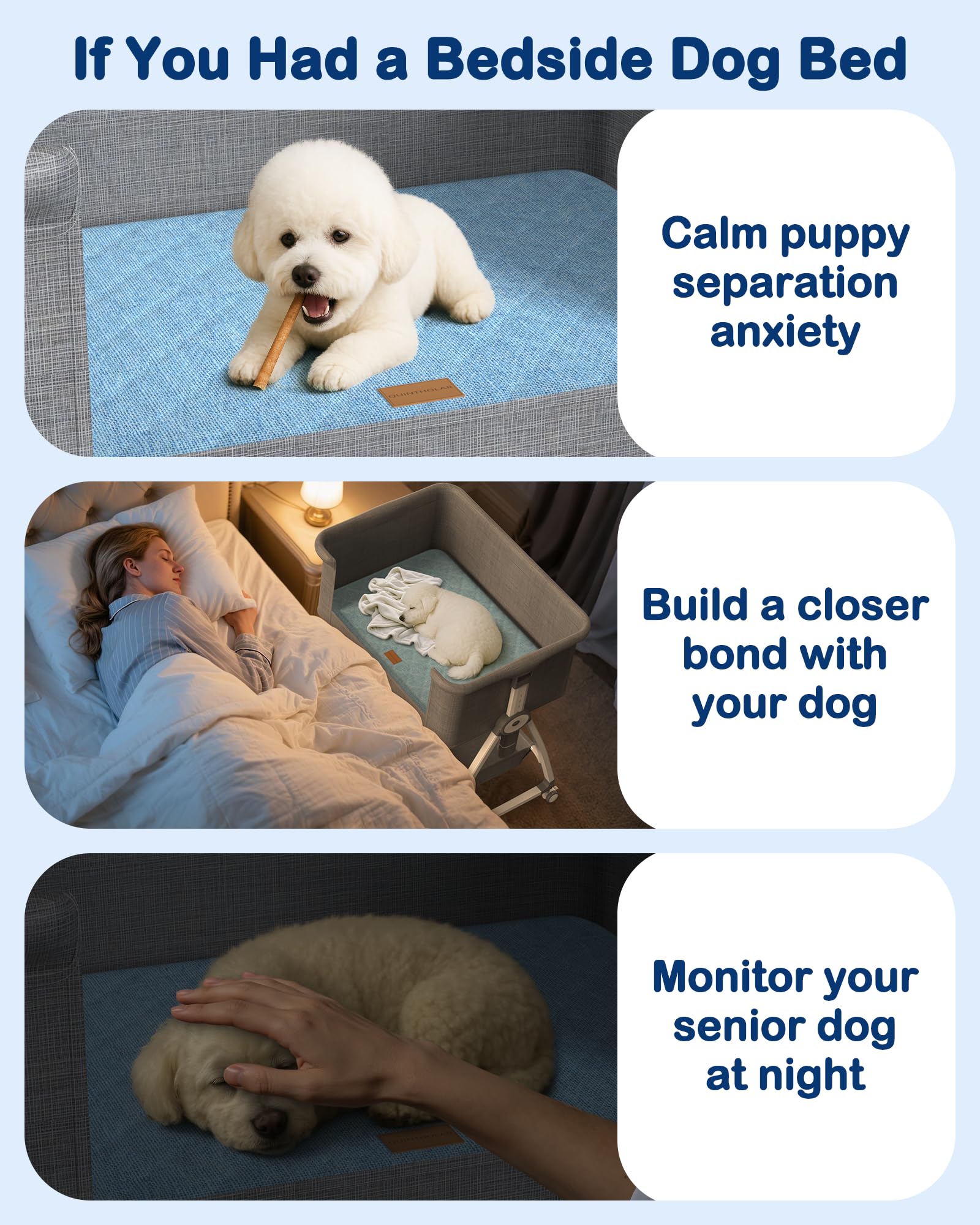 QUINTHOLAR dual-layer design with top rest area and bottom storage space