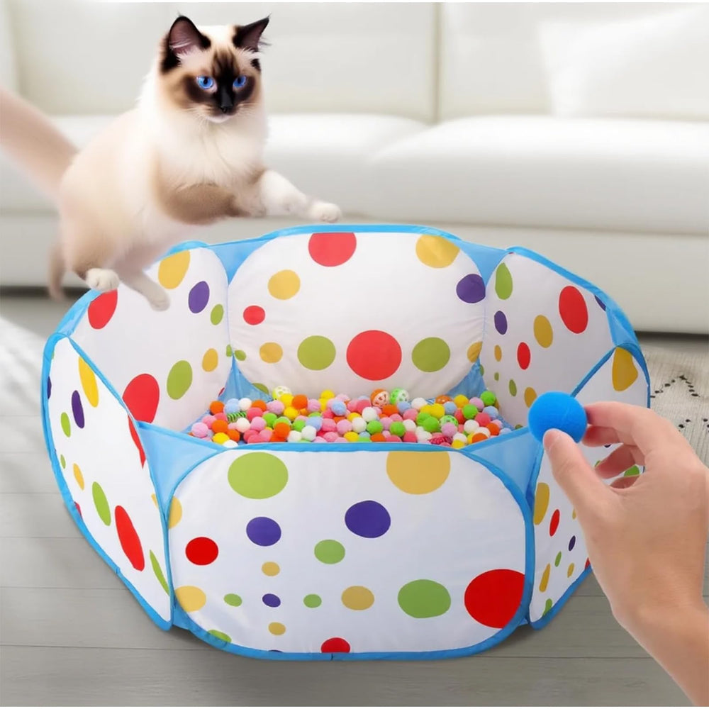 QUIXELL-SH 310-ball-pit-folded-flat-storage demonstrates portable setup.