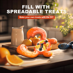 Quizvi dog chew toy bone shape in action, designed for long-lasting chewing enjoyment.