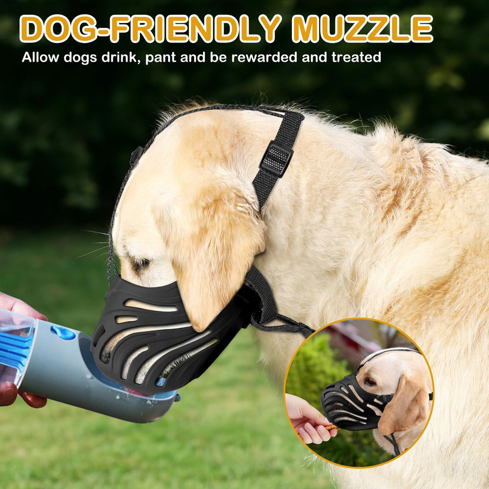 Qukcors dog muzzle breathable basket design and soft silicone for calm wear.