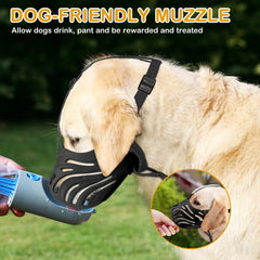 Qukcors dog muzzle breathable basket design and soft silicone for calm wear.