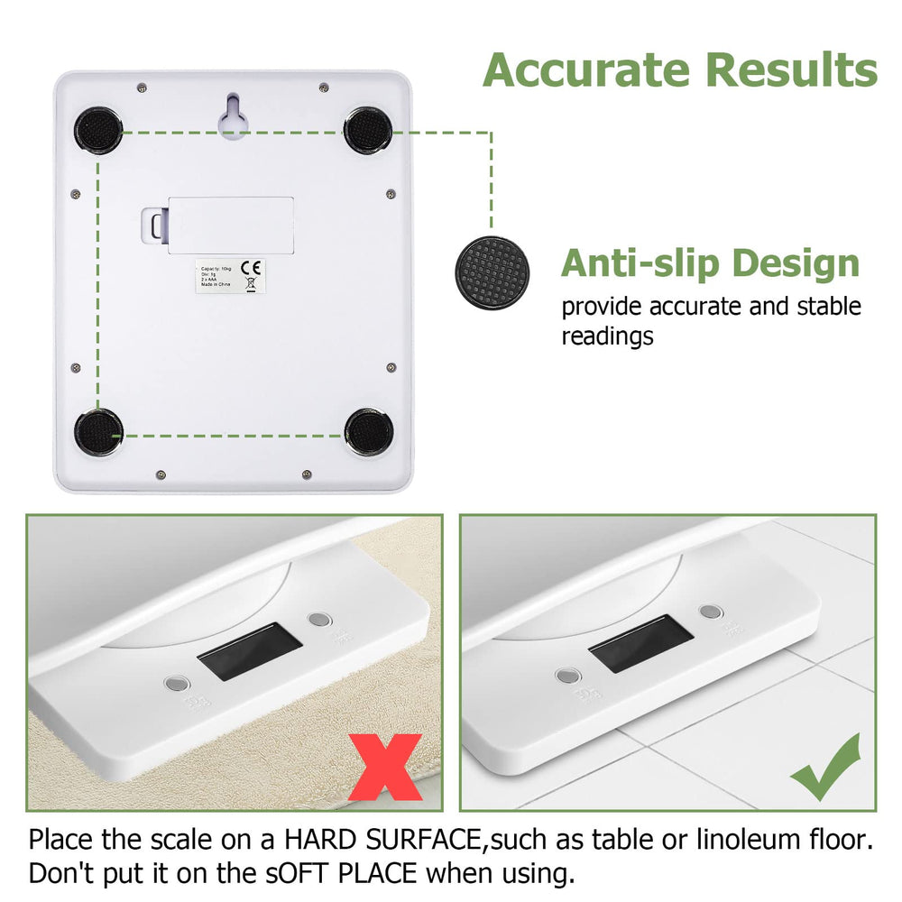 Qulable digital-scale unit switch enables g or oz measurements.
