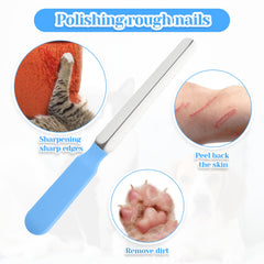 Qulkws metal emery boards blue show high-grit precision for burs removal.