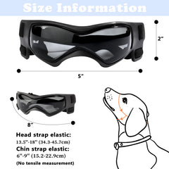QUMY dog goggles anti-fog and dustproof keep clear vision in wind.