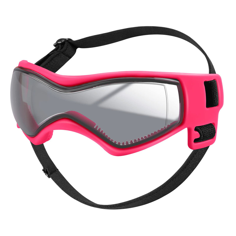 QUMY dog goggles include cloth, bag, and manual for easy care.