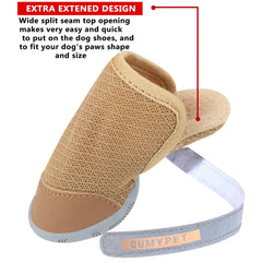 QUMY dog shoes anti-slip rubber soles provide traction on floors