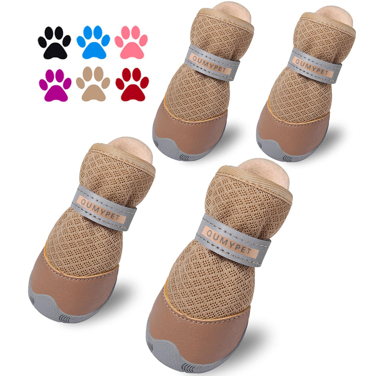 QUMY dog shoes with breathable mesh for small dogs