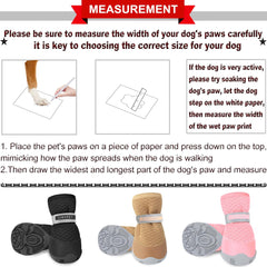 QUMY dog shoes wide opening for easy-on and off