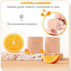 QUMY self-adhesive bandage wrap black roll offers reliable tension for active use.