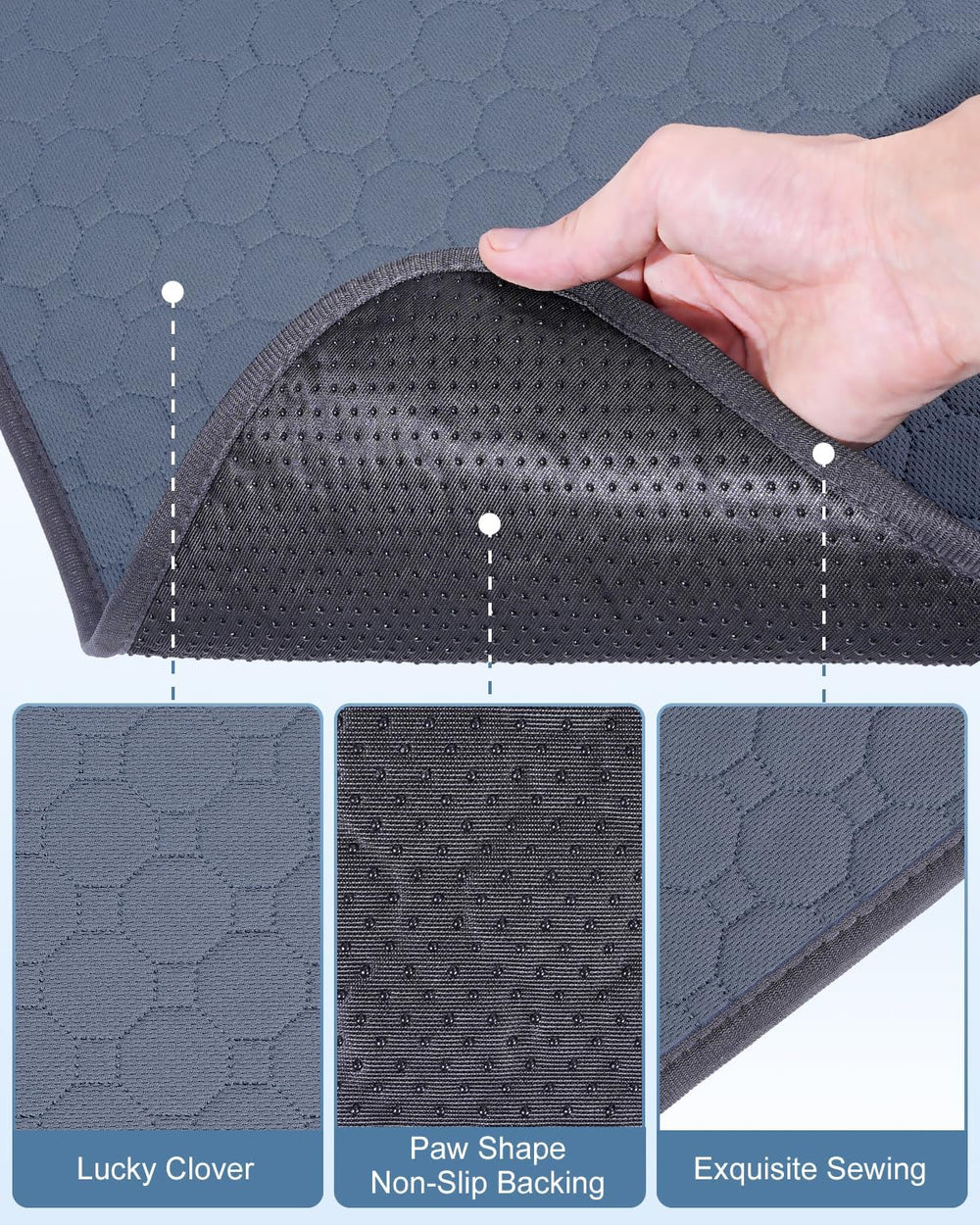 QUNAOAL soft multi-layer liner featuring breathable mesh and cotton for comfort.