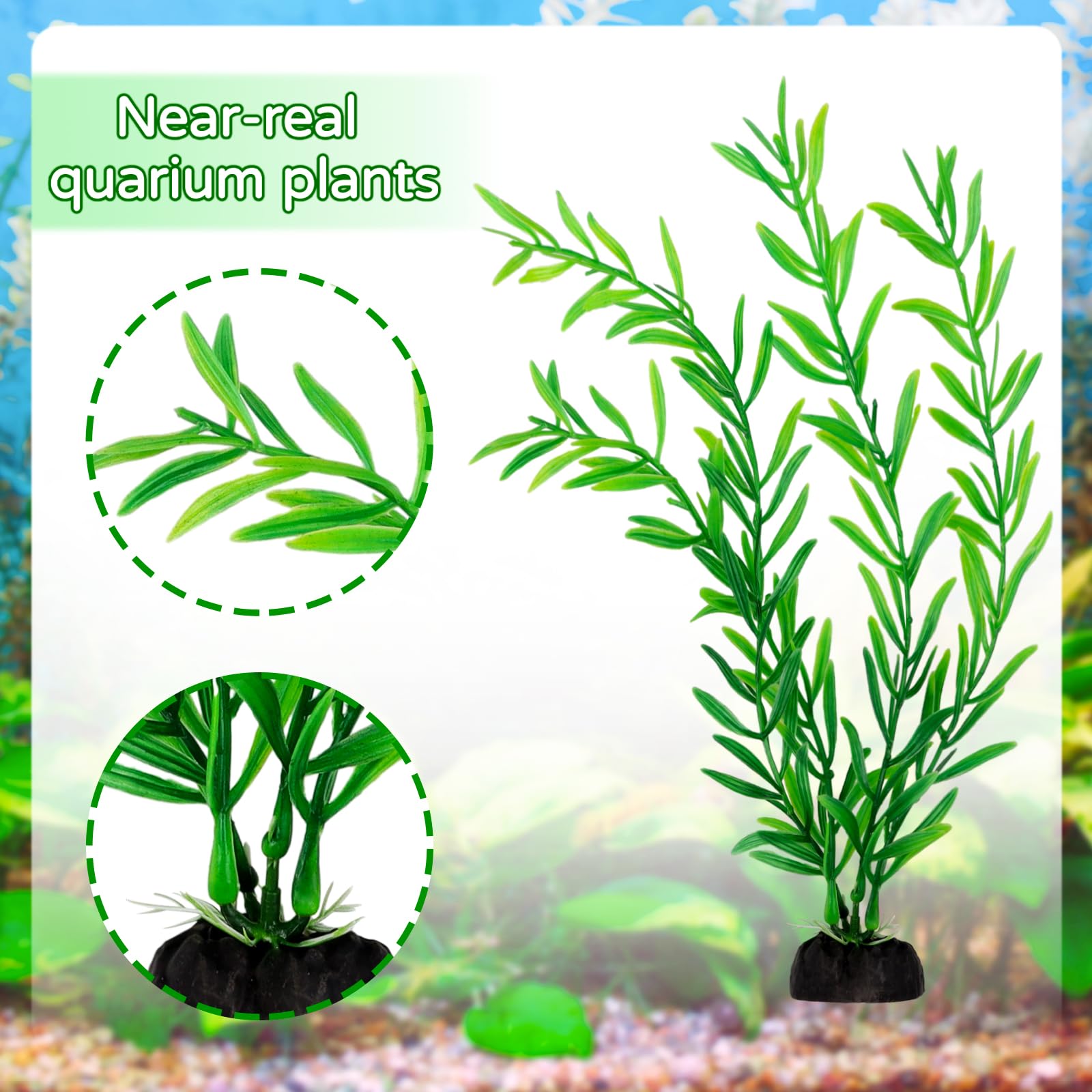QUOZUO 2in-to-12in-height-variety-fish-tank-plants enable versatile tank design.