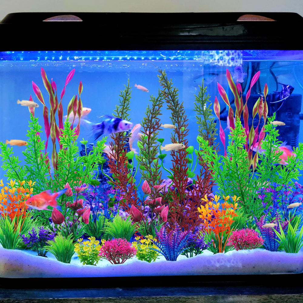 QUOZUO 25pcs set suits 7-20 gallon tanks with varied heights creating natural underwater scenery.