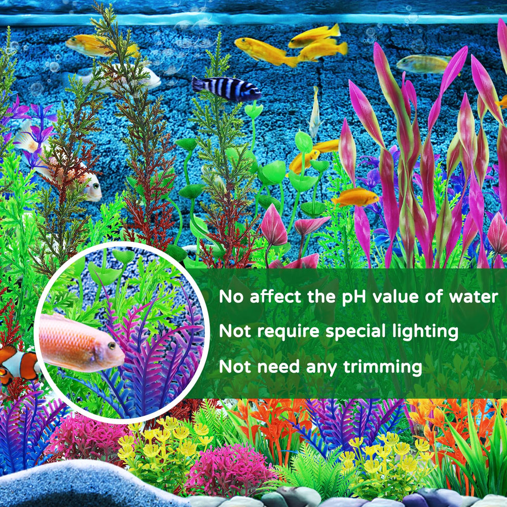 QUOZUO soft plastic plants preserve water quality and are safe for freshwater and saltwater tanks.