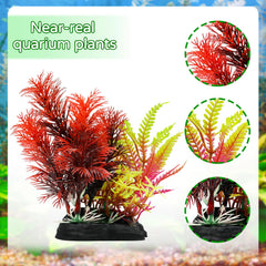 QUOZUO aquarium plants with pedestal provide stable anchoring and prevent floating