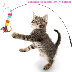 QUOZUO cat feather refill loop-attachment demonstrates quick wand replacement