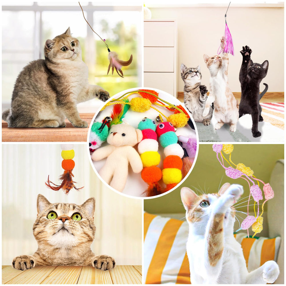 QUOZUO cat feather refill qty-12 emphasizes value-packed 12-piece set