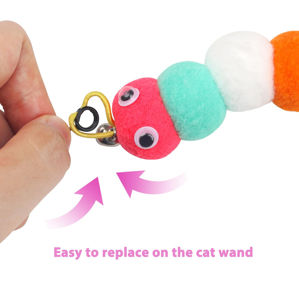 QUOZUO cat feather refill soft-texture highlights gentle touch during play