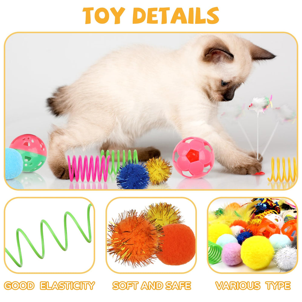 QUOZUO cat spring toy promotes bouncing exercise and agility.