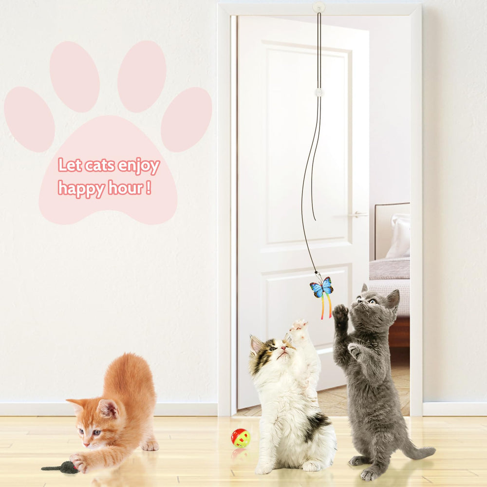 QUOZUO cat toy wand refill long-fur provides tactile stimulation and chasing excitement.