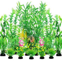 quozuo fish tank plants 20pc set green for natural tank aesthetics and hiding spots