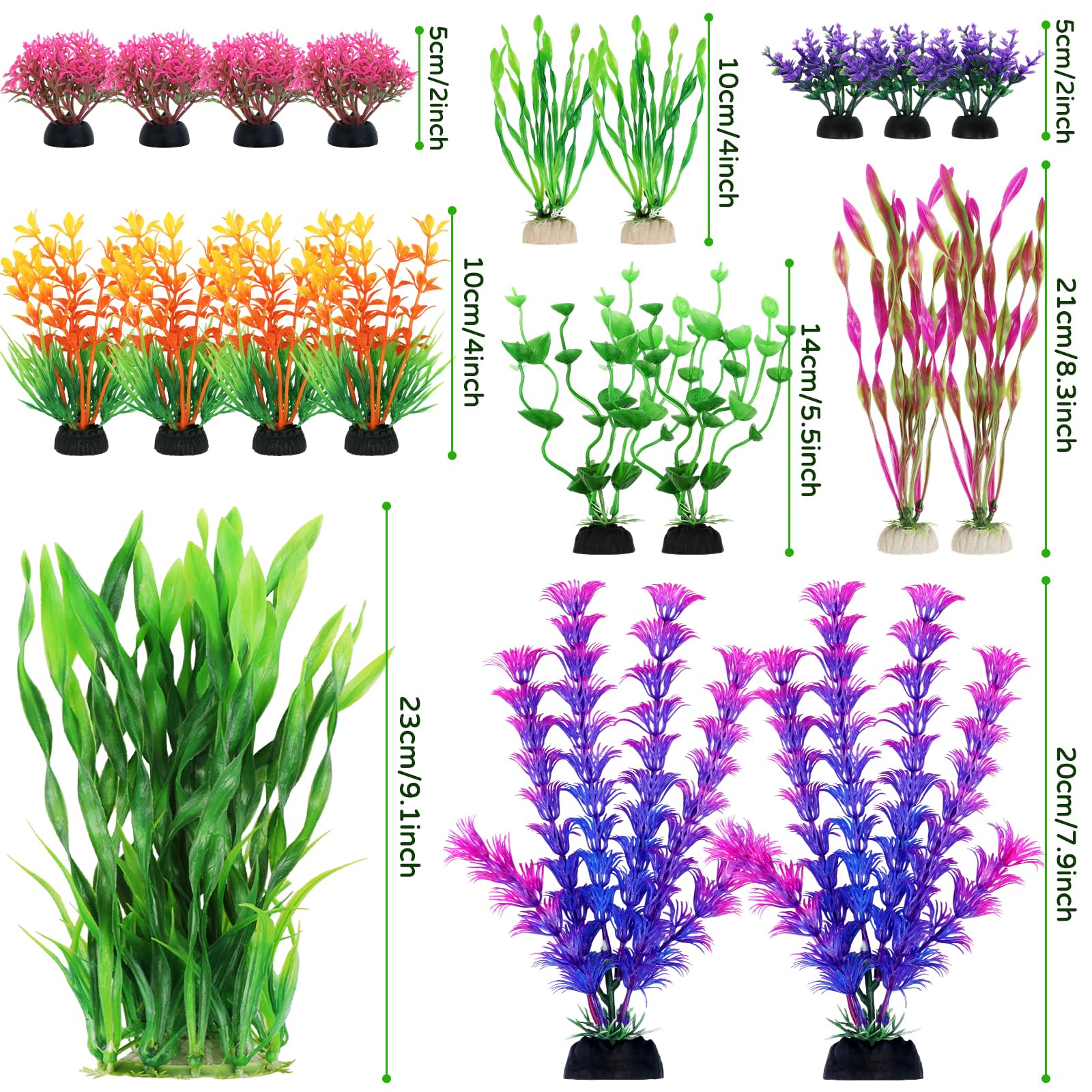 QUOZUO realistic-looking plants blend with substrate for authenticity.