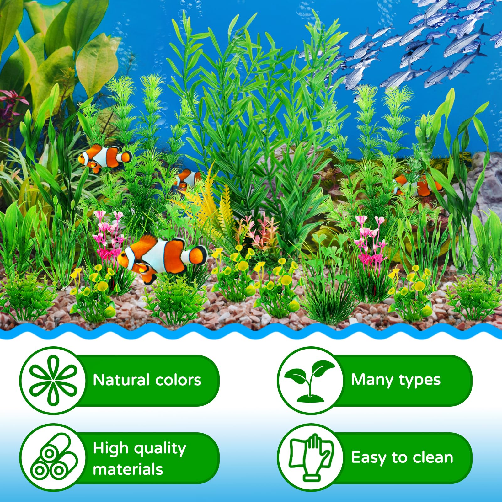 quozuo green aquarium plants dense arrangement for layered scenes