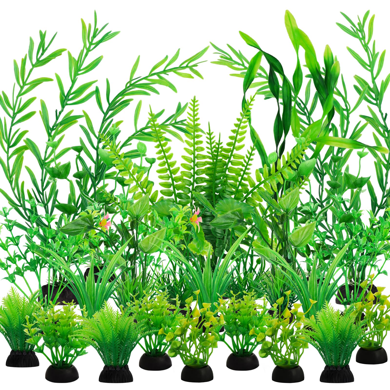 QUOZUO green-plants-25pcs-set adds vibrant aquatic decor with low-maintenance appeal.