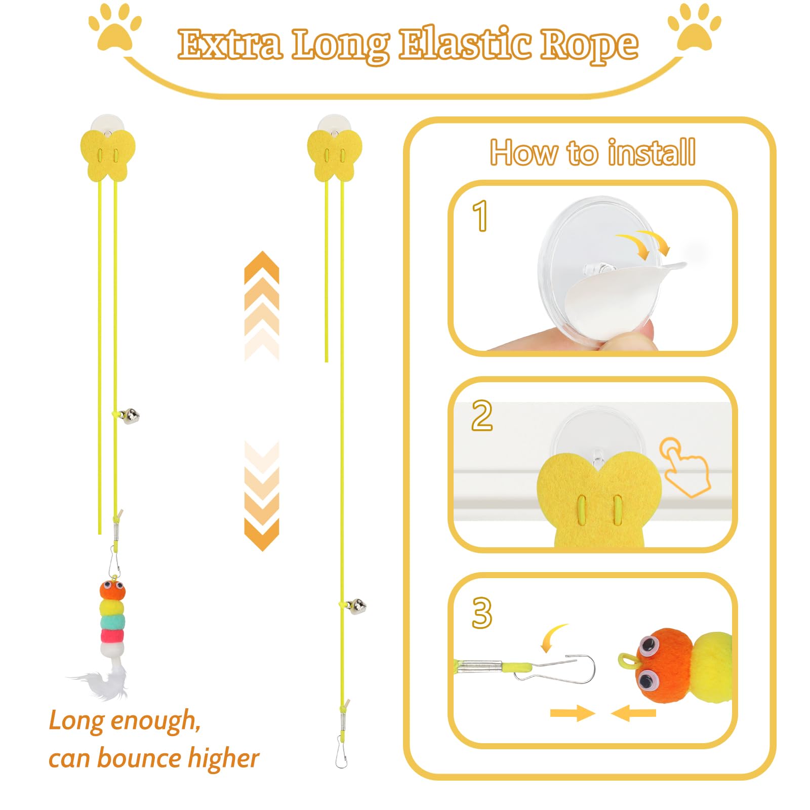 QUOZUO hanging door toy mounted on door frame encouraging wiggling play