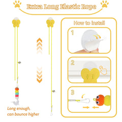 QUOZUO hanging door toy mounted on door frame encouraging wiggling play