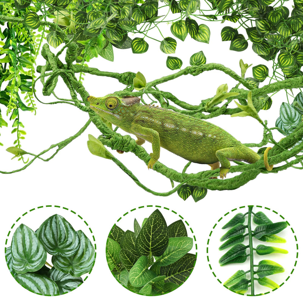QUOZUO reptile leaves hide decor improves habitat complexity and shy reptile comfort