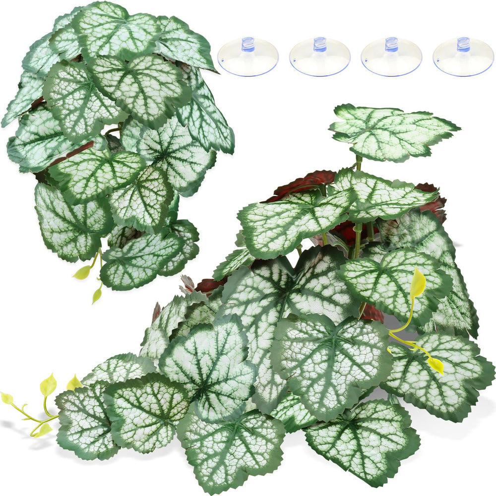QUOZUO Reptile Plants 2-pack with suction cups included for immediate setup
