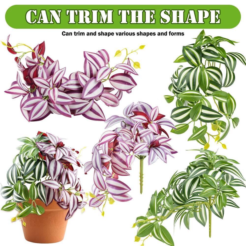QUOZUO reptile plants soft silk leaves closeup for realistic textures and safe enclosure aesthetics