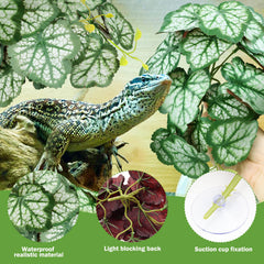 QUOZUO Reptile Plants soft silk leaves add safe, lifelike foliage to enclosures