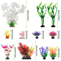 QUOZUO resin coral aquarium decor in pink and orange adds vivid color
