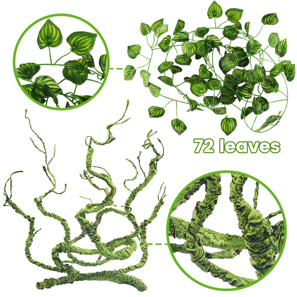 QUOZUO suction cups for terrarium securely attach vines to tank walls.