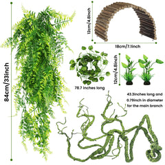 QUOZUO terrarium hanging vines offer easy-to-clean decor that enhances arboreal activity.