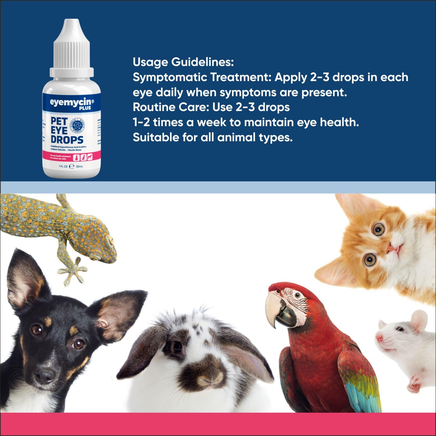 QUQU Natural EYEMYCIN multi-species formula supports indoor and outdoor pets