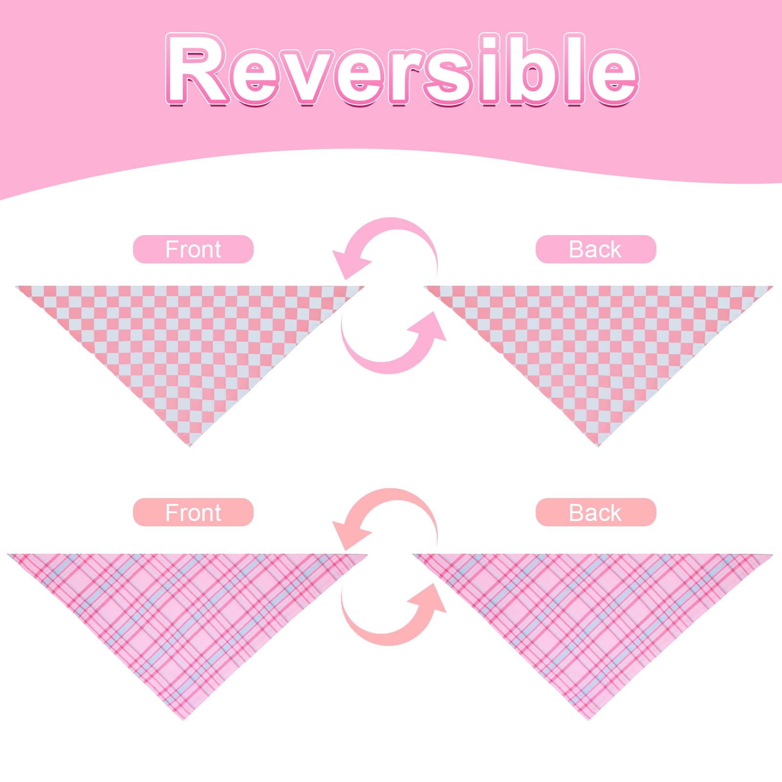 QUQULE dog bandana extra-large size accommodates necks up to 23 inches for larger dogs