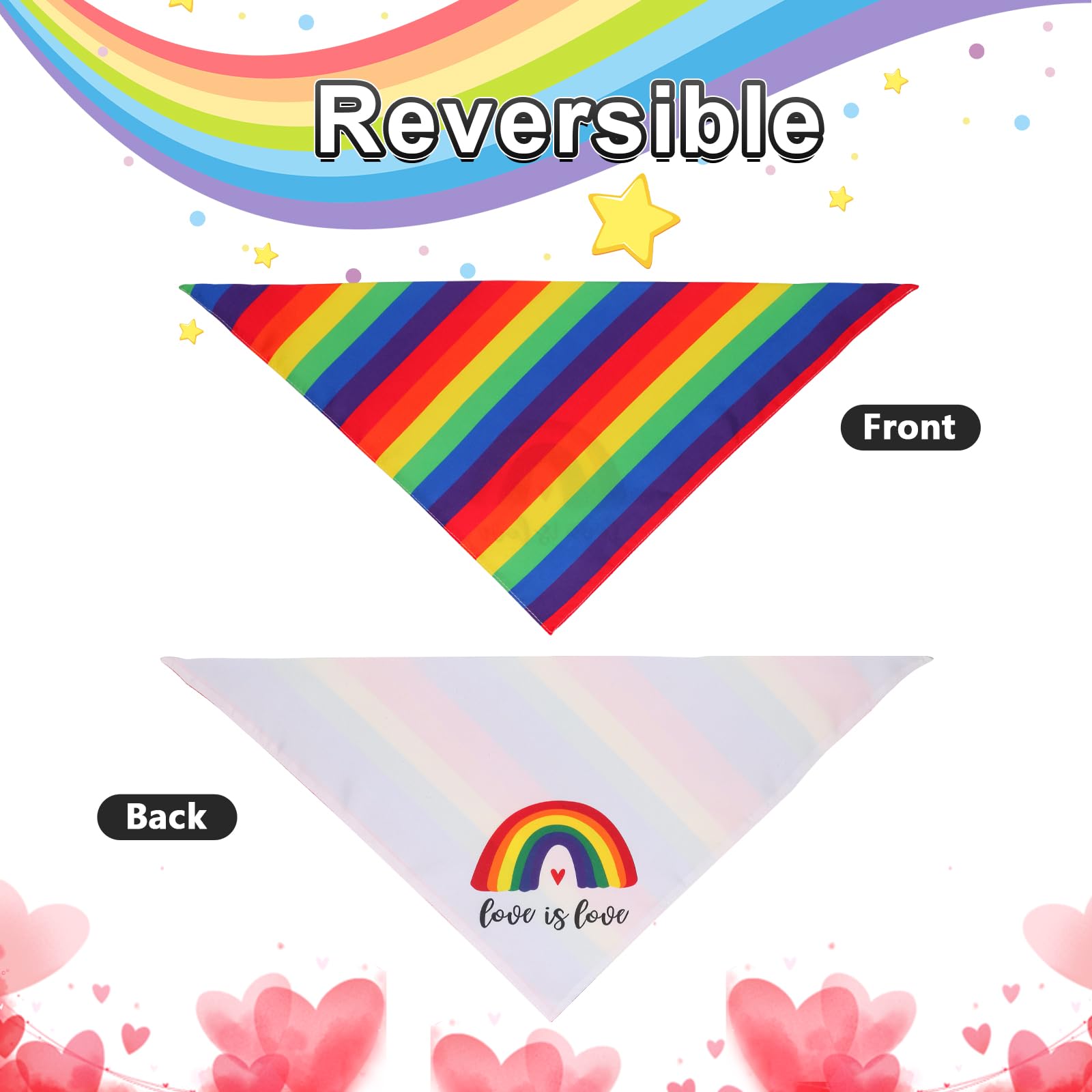 QUQULE Pride Bandana on a pet during party or photoshoot.
