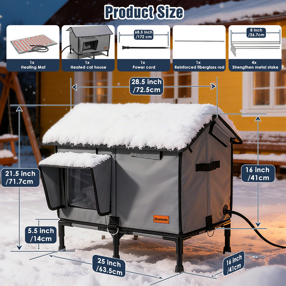 Qvamodo waterproof 900D Oxford fabric keeps interior dry during rain