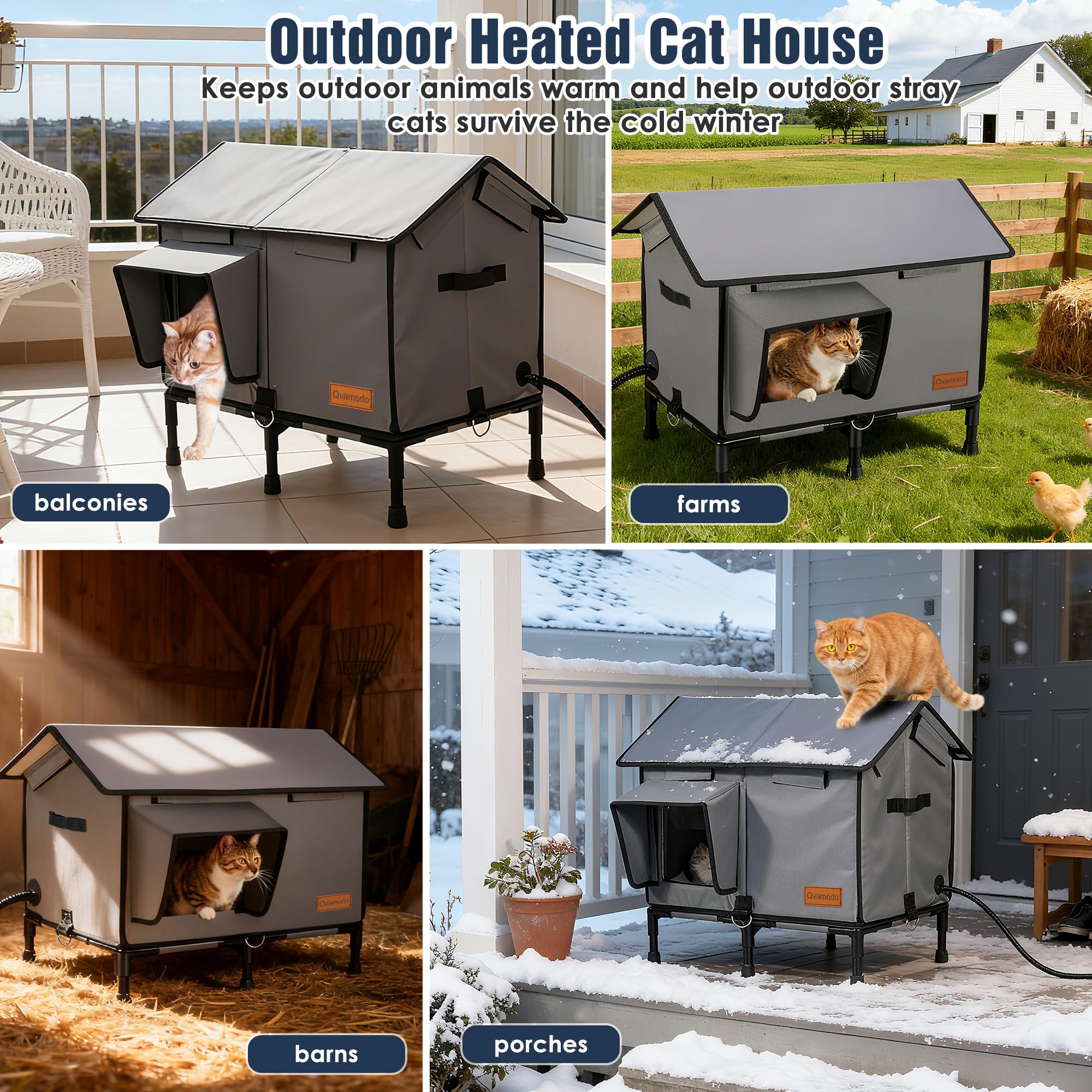 Qvamodo windproof awning shields entrance from drafts and weather