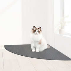 QVEEQ Corner Cat Litter Mat captures litter at coverage area to keep floors tidy.