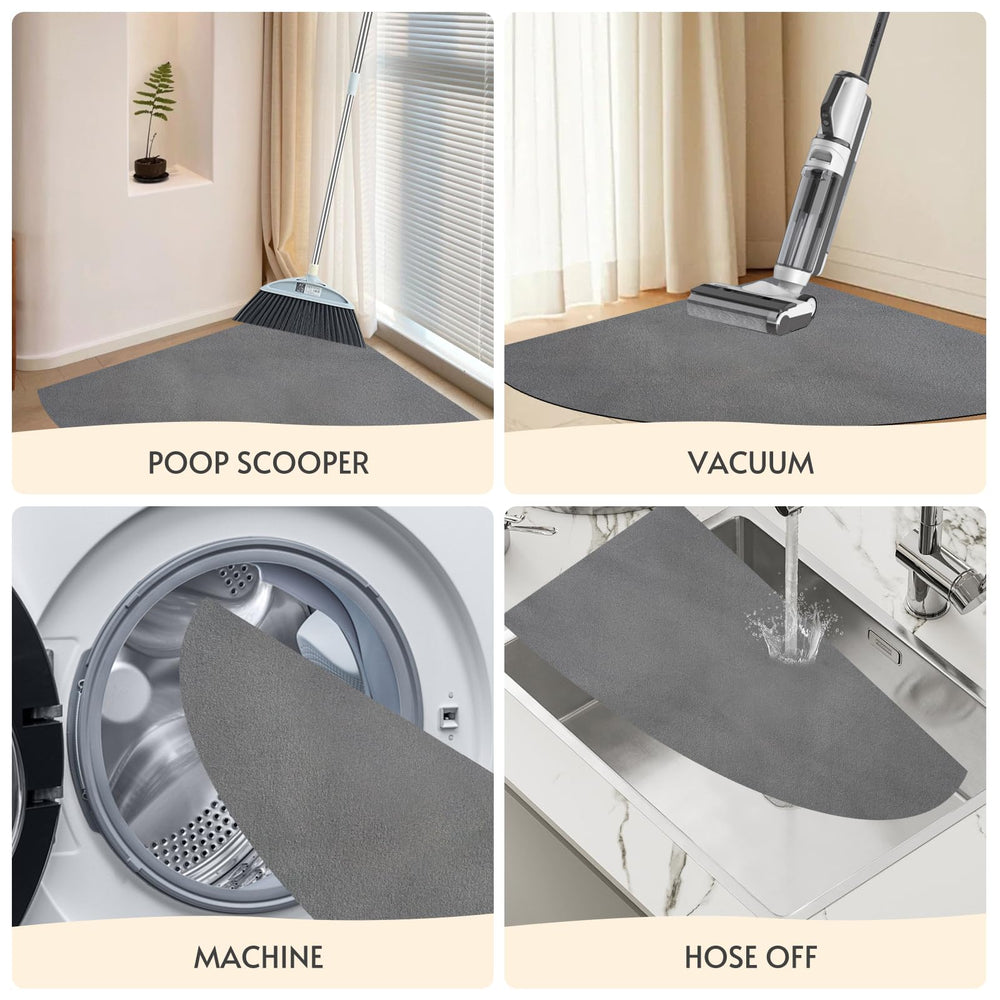 QVEEQ Corner Cat Litter Mat offers a soft surface for paw comfort.