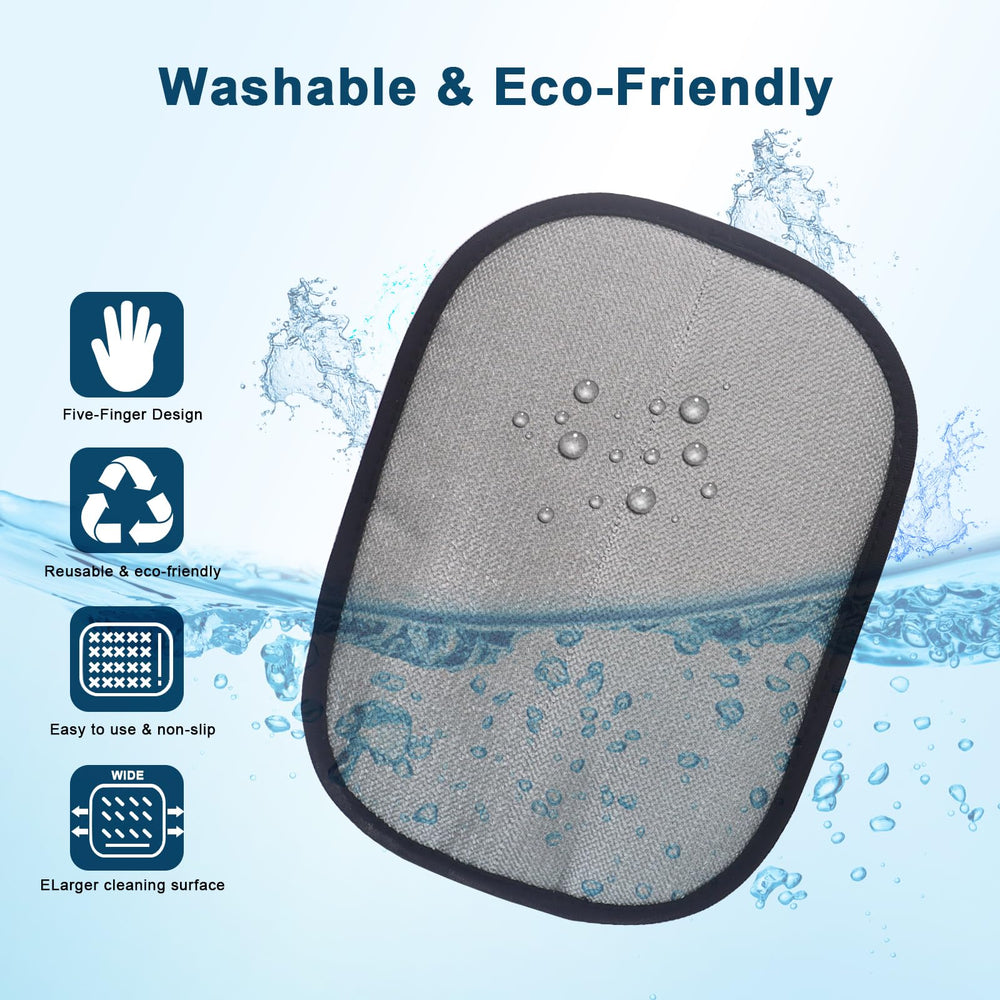 QVJFZUD pet hair removal glove adjustable-wrist-strap ensures comfortable, secure grip.
