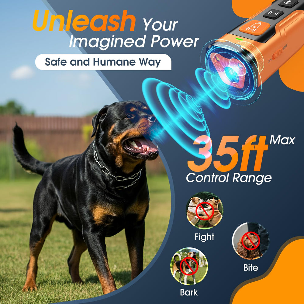 QVNNVQ dog bark deterrent side view highlighting portable design for walks