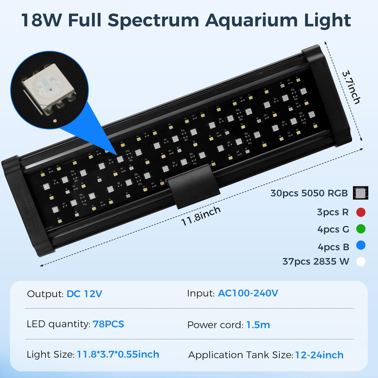 Qwakay aquarium light sunrise sunset moonlight creates natural day night rhythm