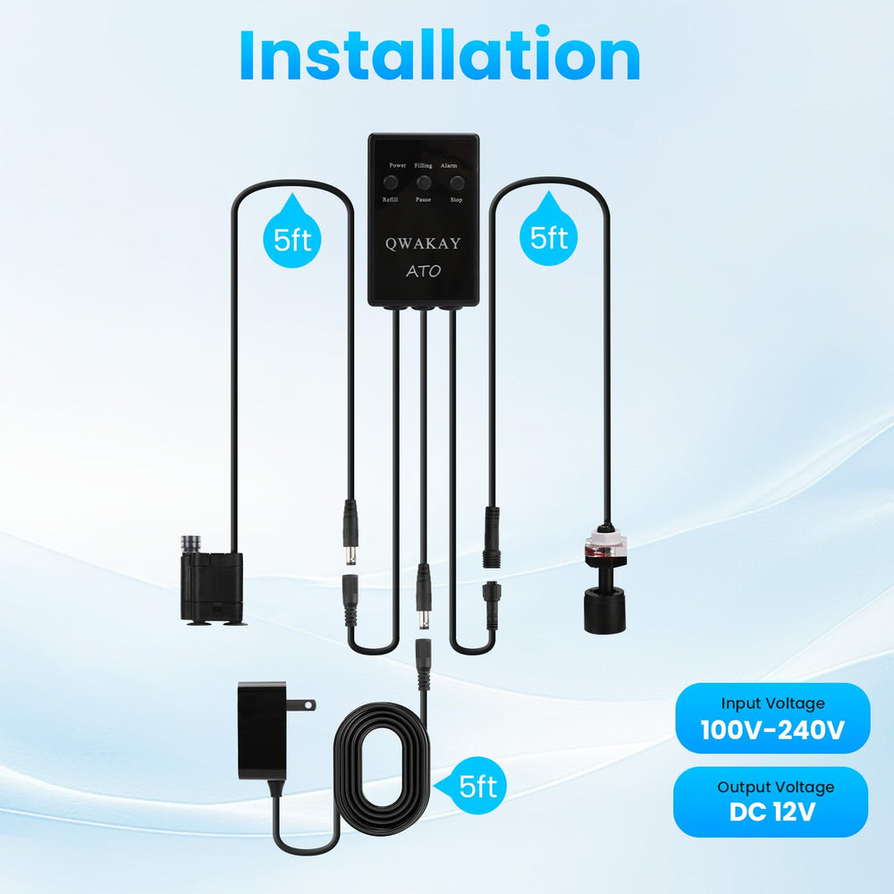 Qwakay ATO system alarm-indicator signals issues early for safer aquariums.
